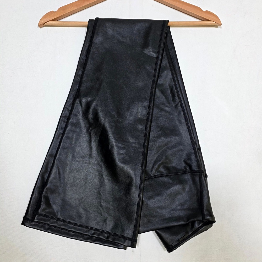 Mono B Flare Leggings Women S Blk Faux Leather High Waist Bell Bottom APH B0790
